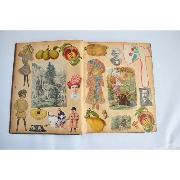 Early 1900s Antique Scrapbook Album 40 Full Pages Victorian - Picture 5 of 16